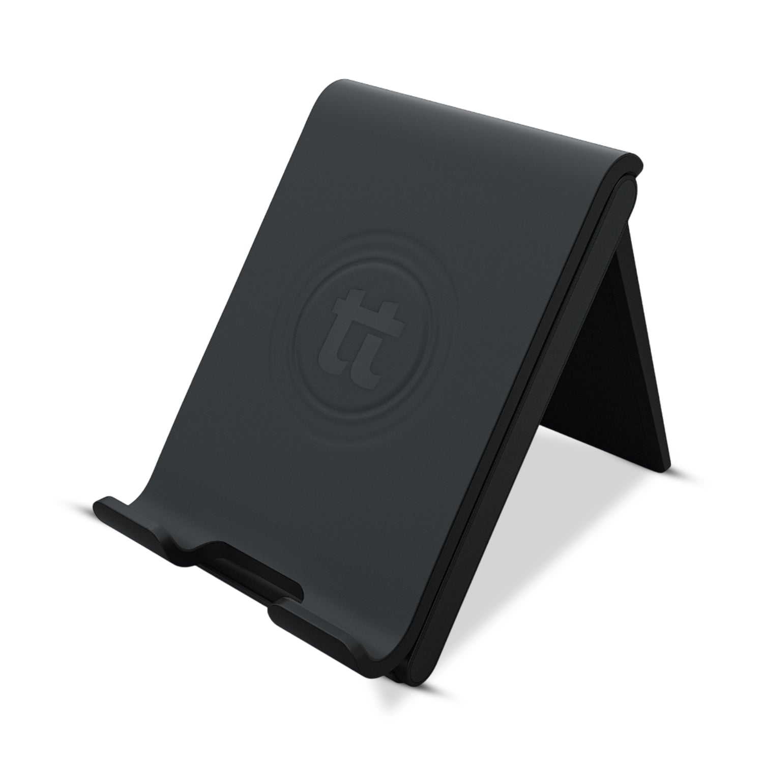 tabtoday Tablet Stand, Adjustable Height, Portable Tablet Holder for Desk, Multi-Angle, Silicone Grip - Black