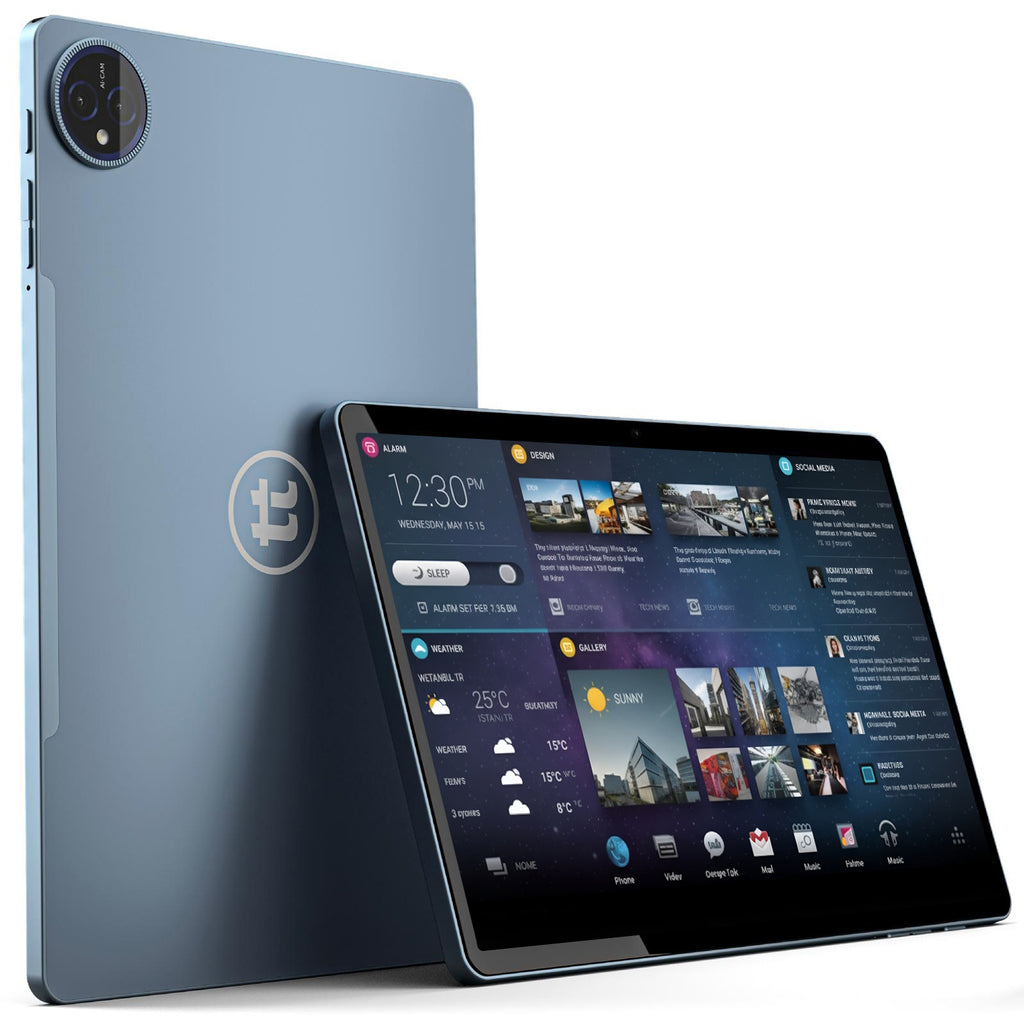 tabtoday 11 inch Tablet with Case, Android 14, Octa-Core Processor 128GB ROM - Blue