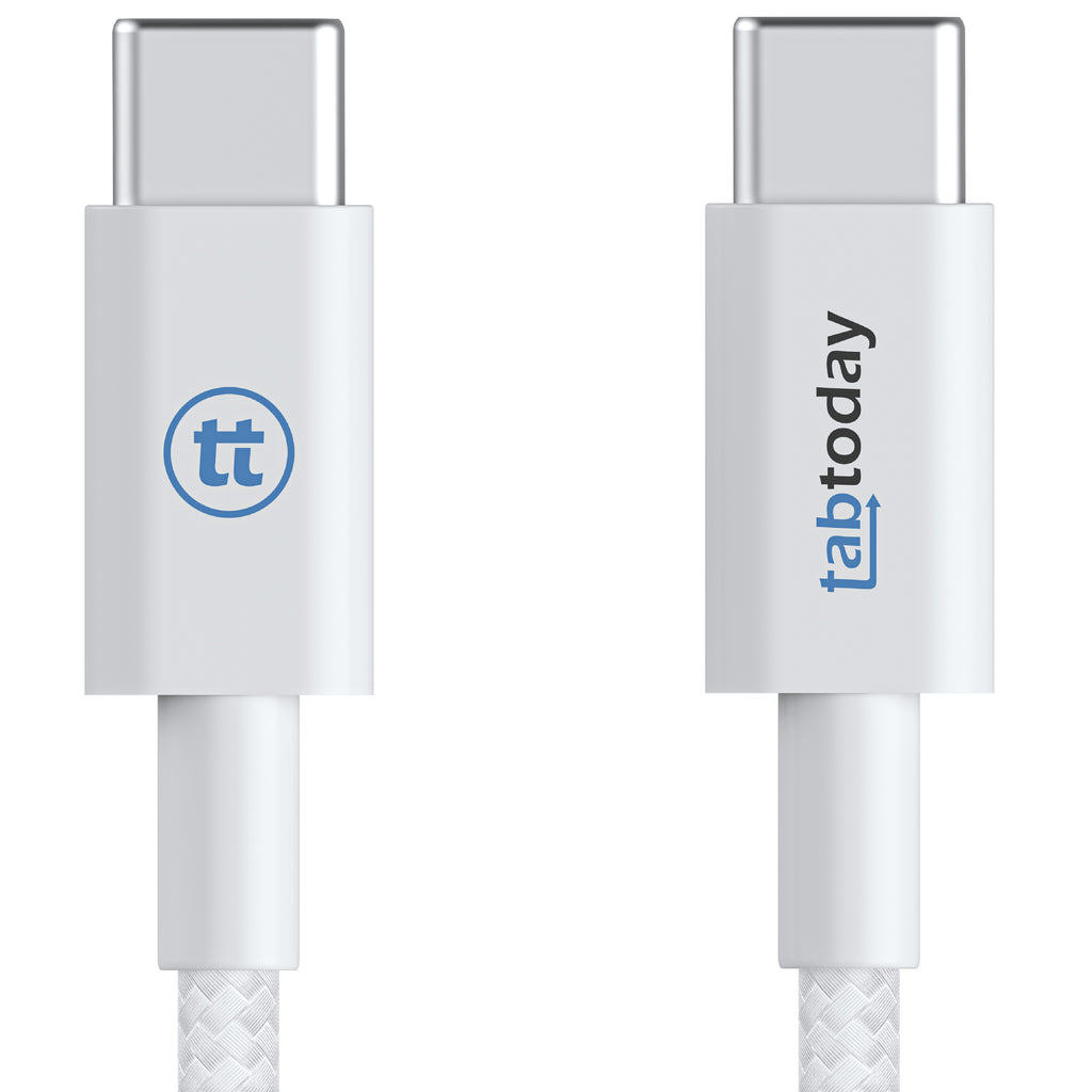 tabtoday 6ft USB-C to USB-C Charging Cable - White