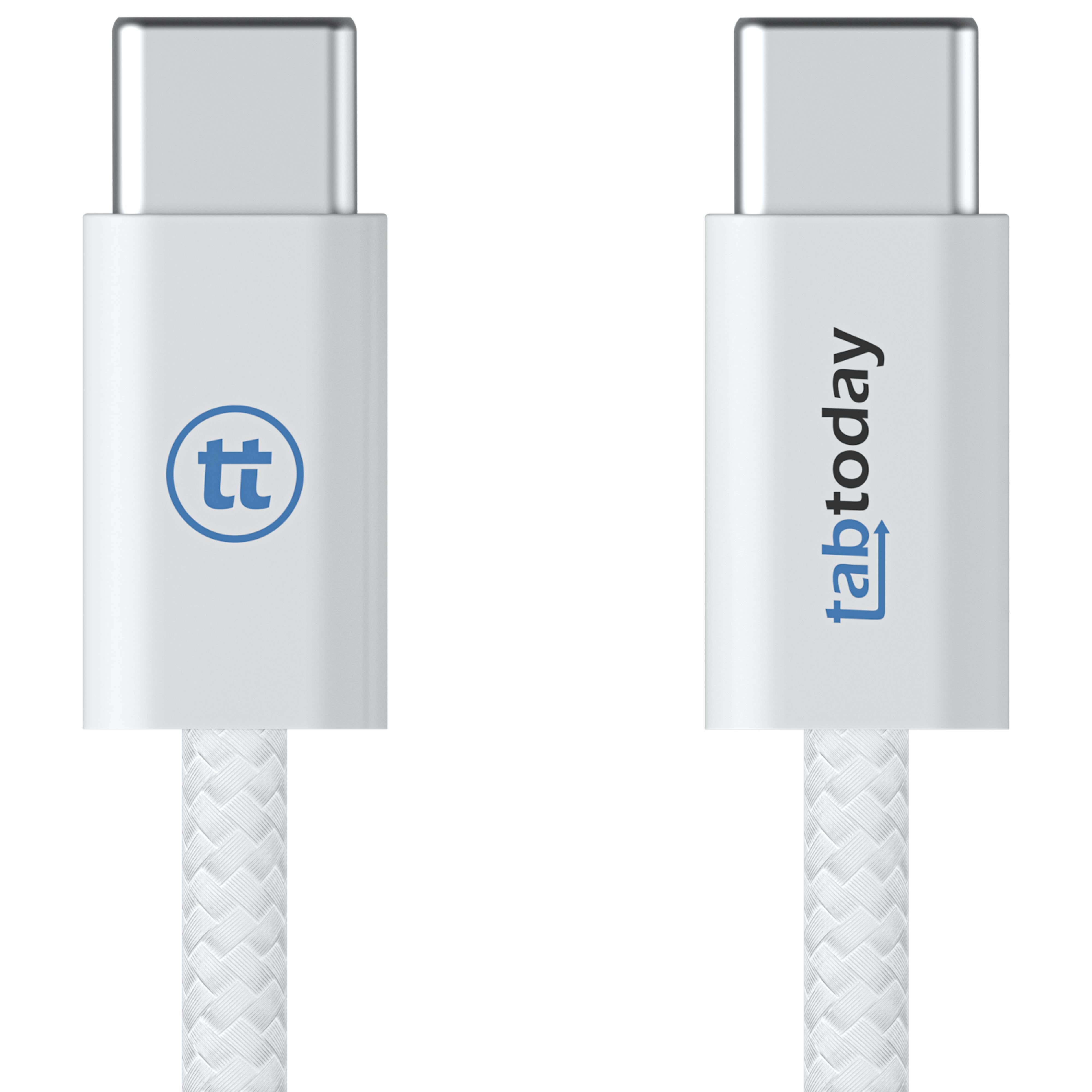 tabtoday 6ft USB-C to USB-C Charging Cable - White