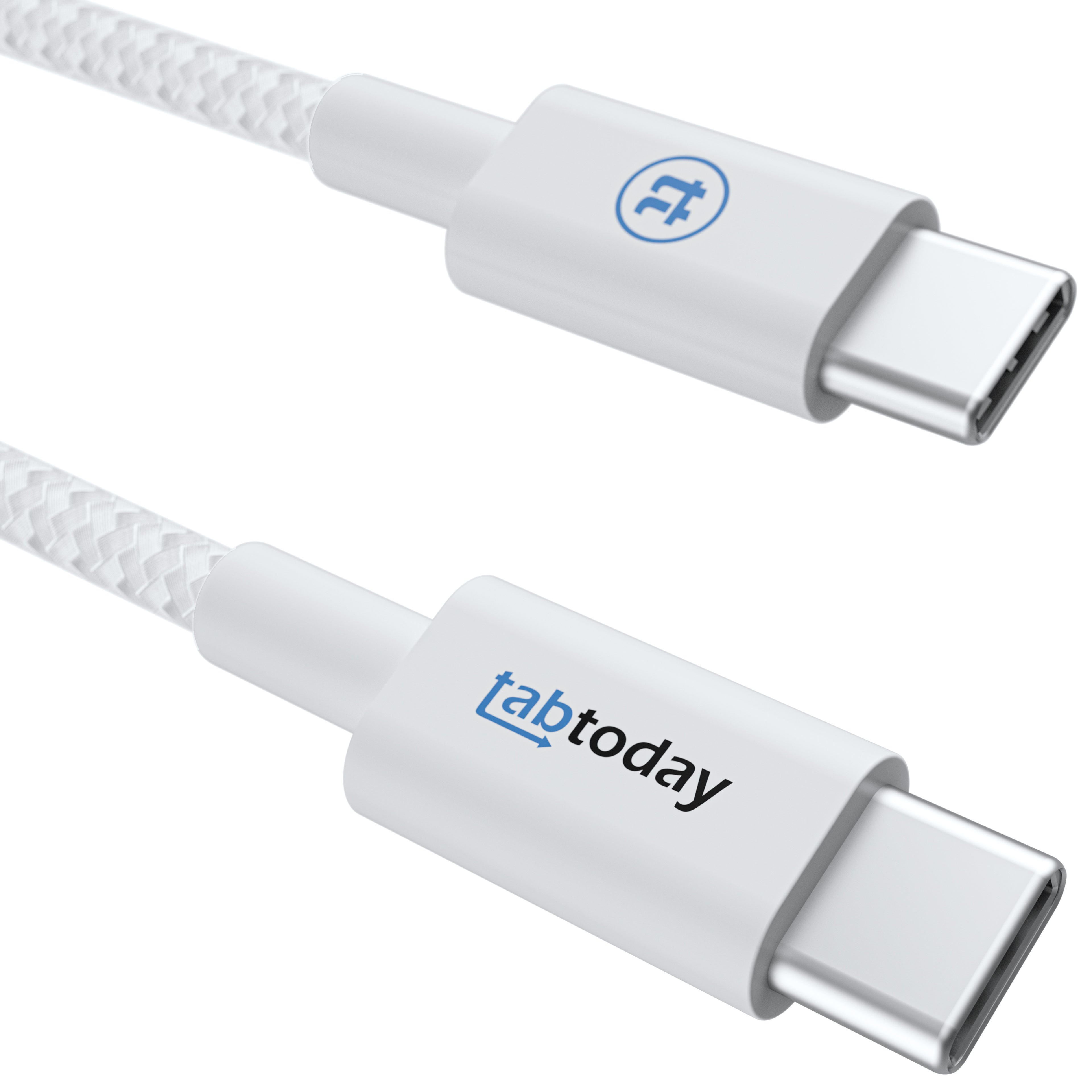 tabtoday 6ft USB-C to USB-C Charging Cable - White