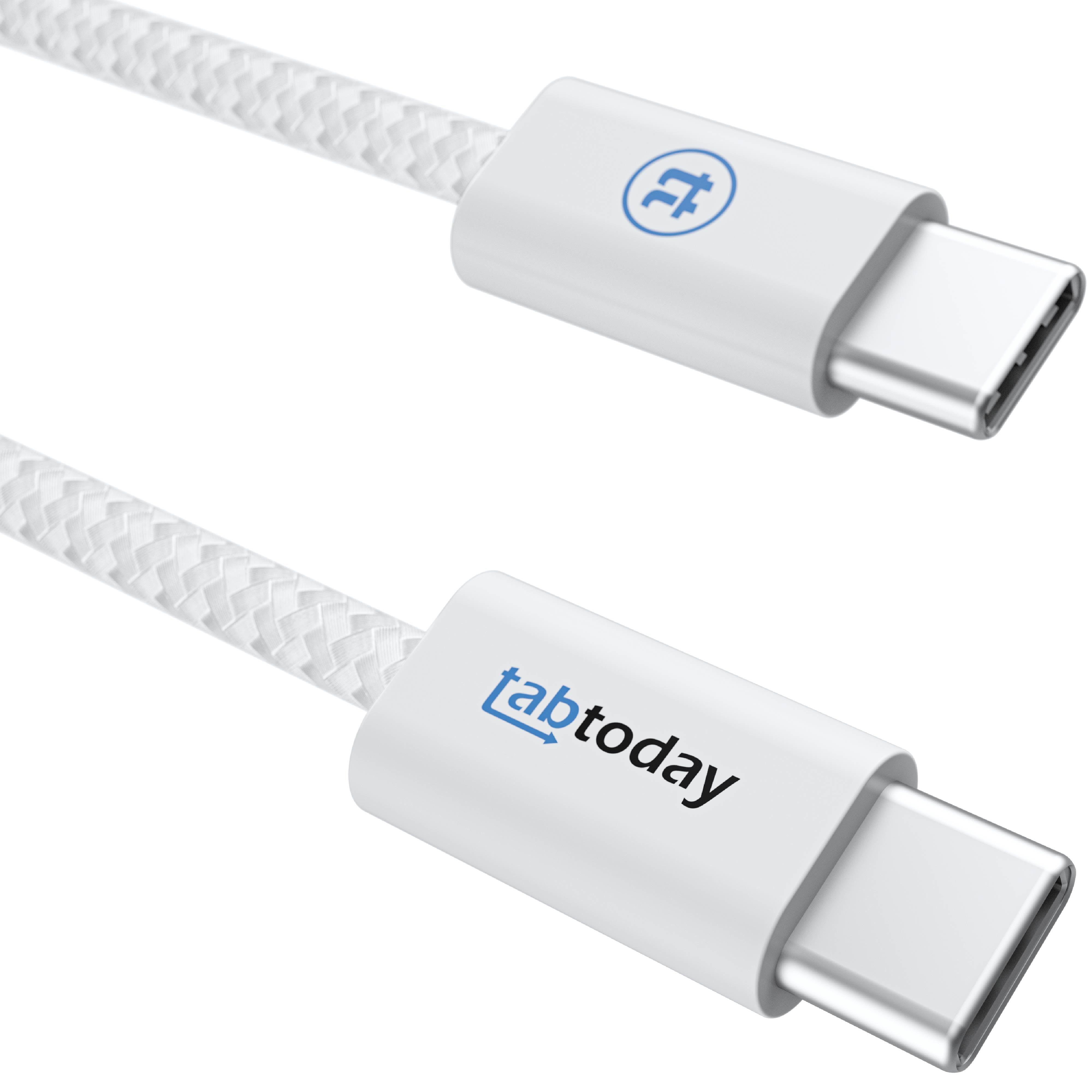 tabtoday 6ft USB-C to USB-C Charging Cable - White