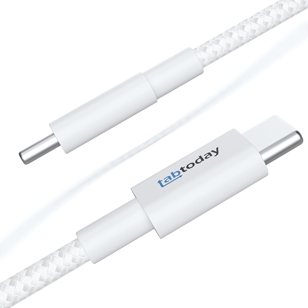 tabtoday 6ft USB-C to USB-C Charging Cable - White