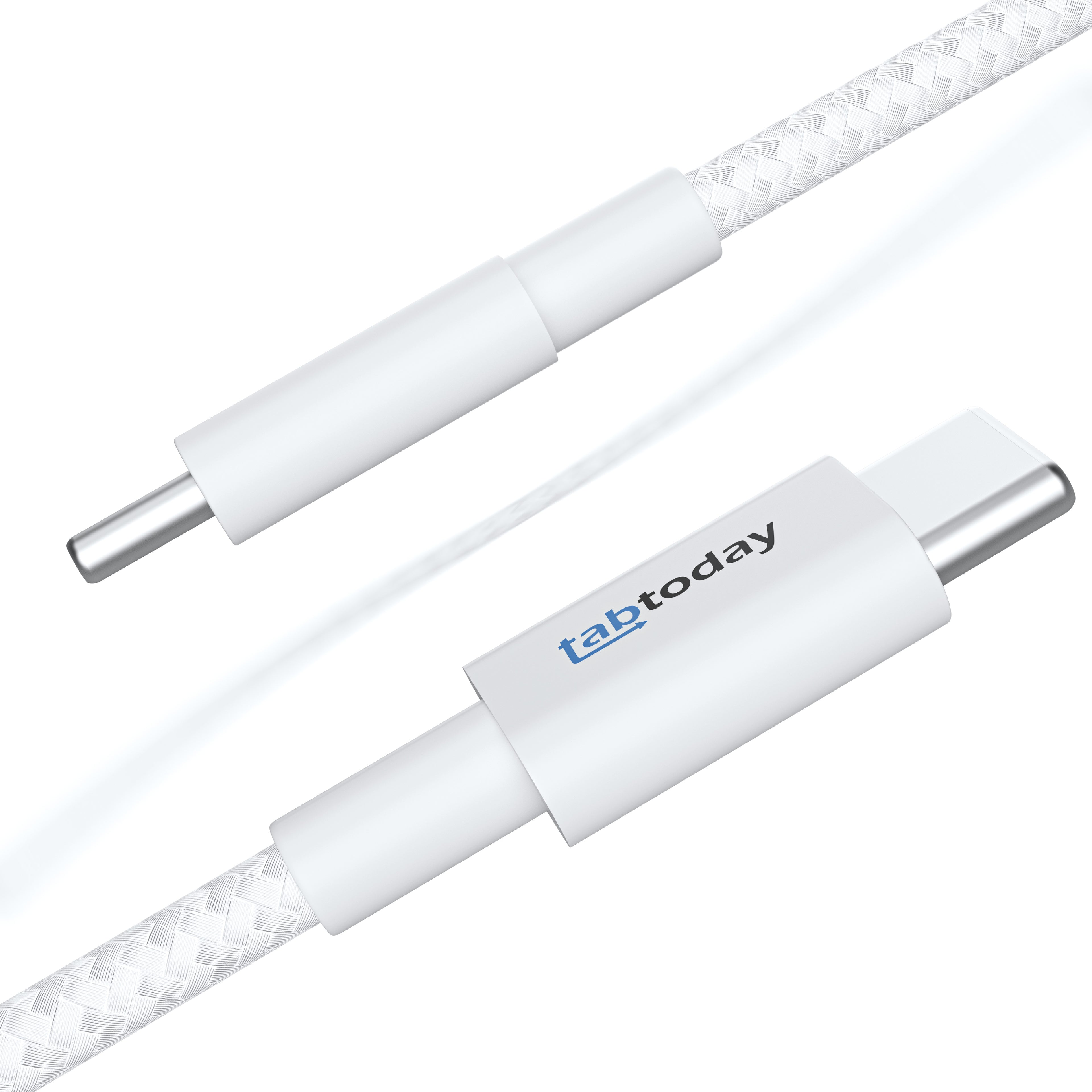 tabtoday 6ft USB-C to USB-C Charging Cable - White