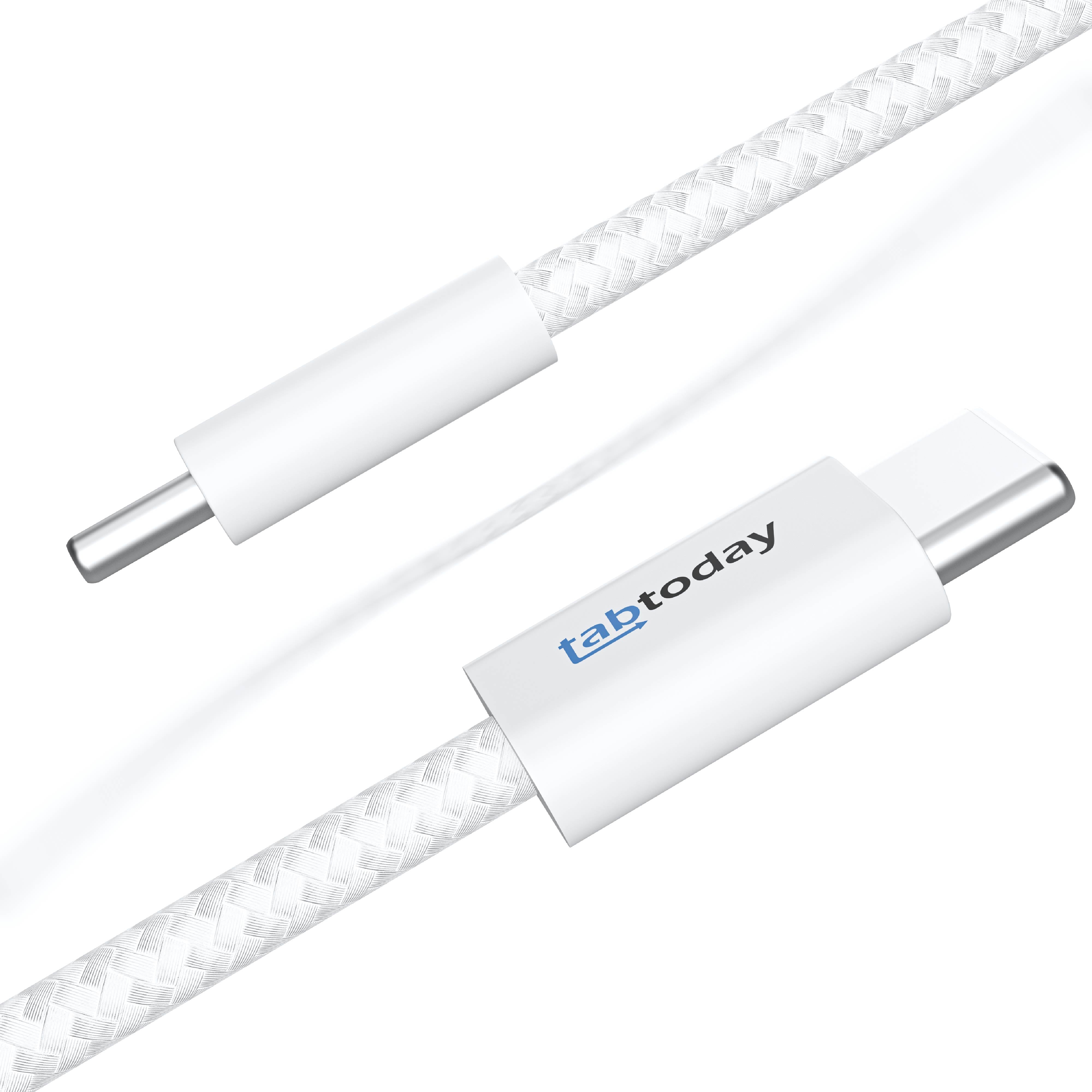 tabtoday 6ft USB-C to USB-C Charging Cable - White