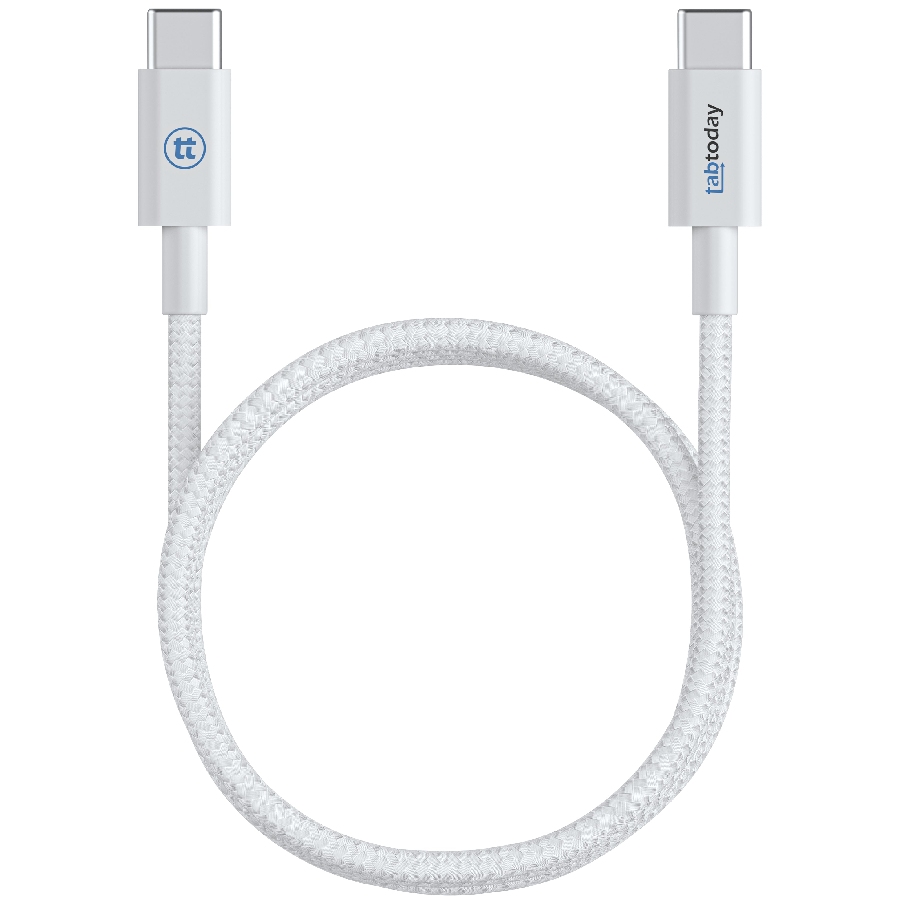 tabtoday 6ft USB-C to USB-C Charging Cable - White