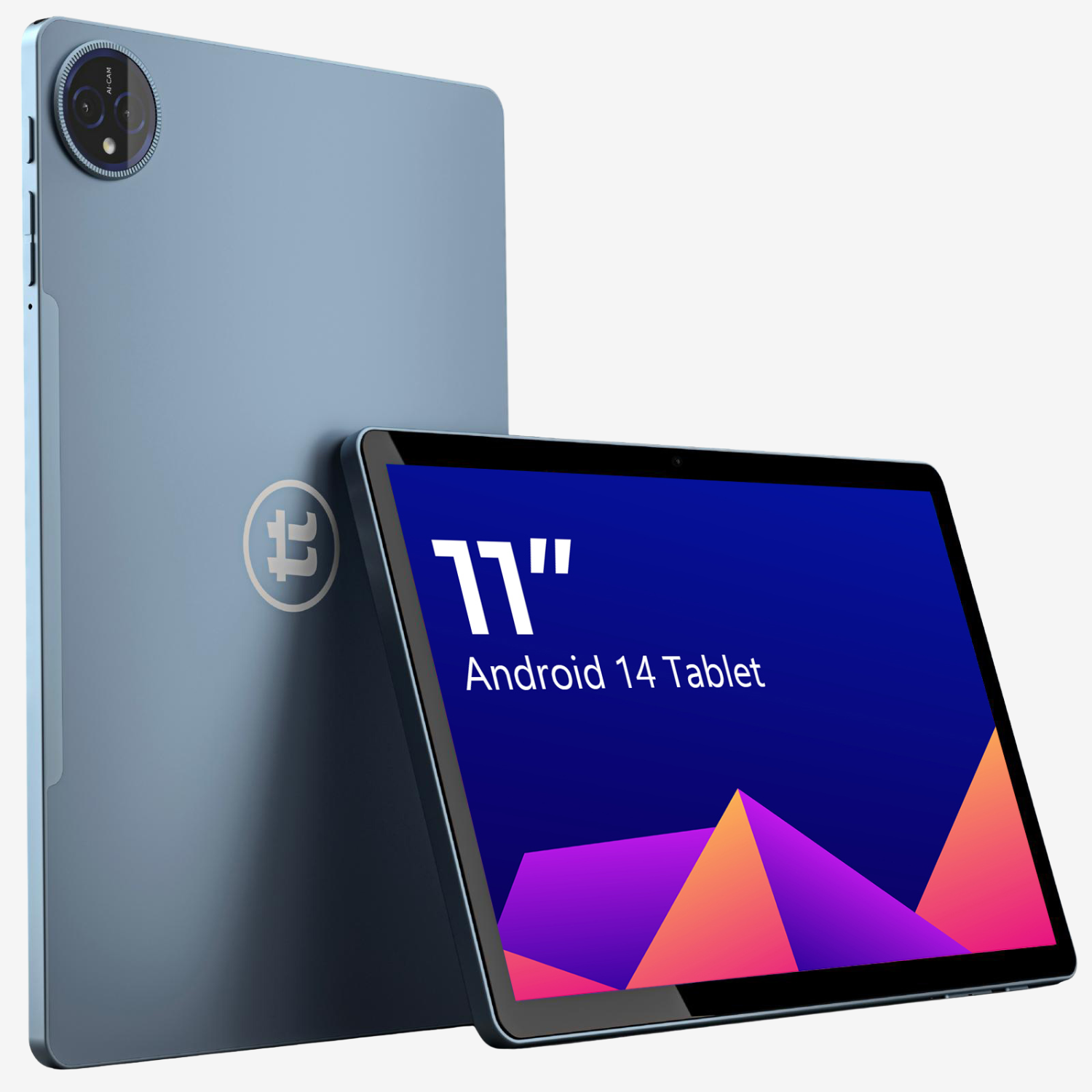 tabtoday 11 inch Tablet with Case, Android 14, Octa-Core Processor 128GB ROM - Blue